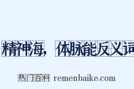 精神海，体脉能反义词是什么意思的图片